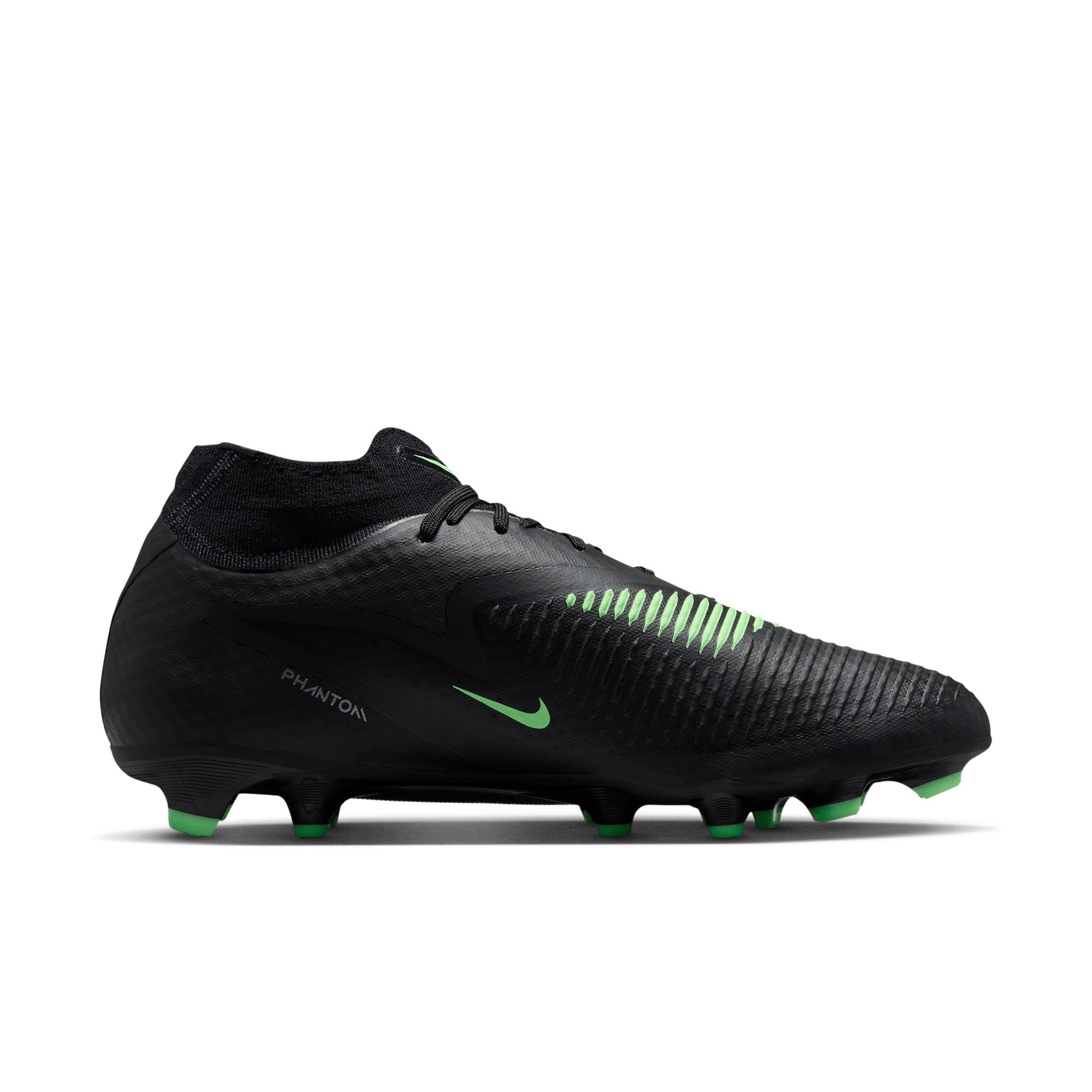 Nike Phantom 6 High Academy MG "Black/Black/Illusion Green" Men's Soccer Cleat - BLACK/BLACK/GREEN